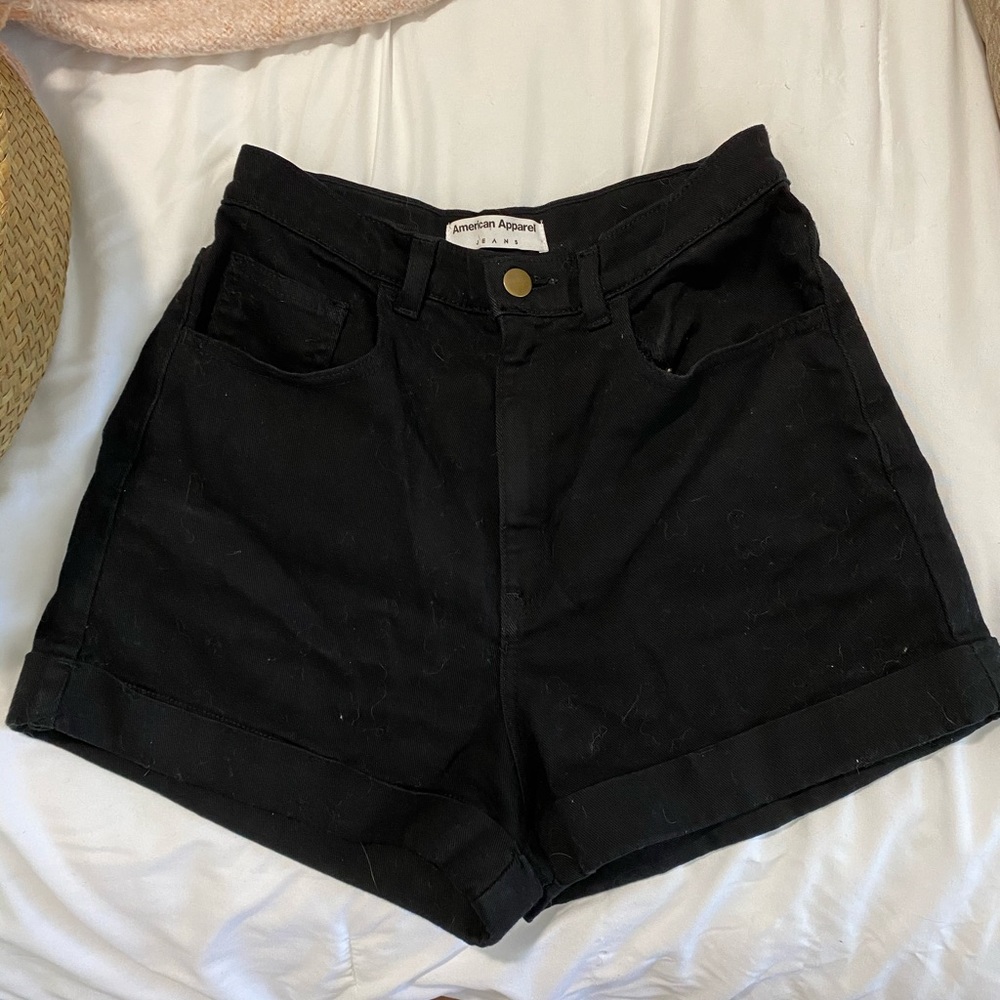 COPY - American Apparel high waisted black shorts
